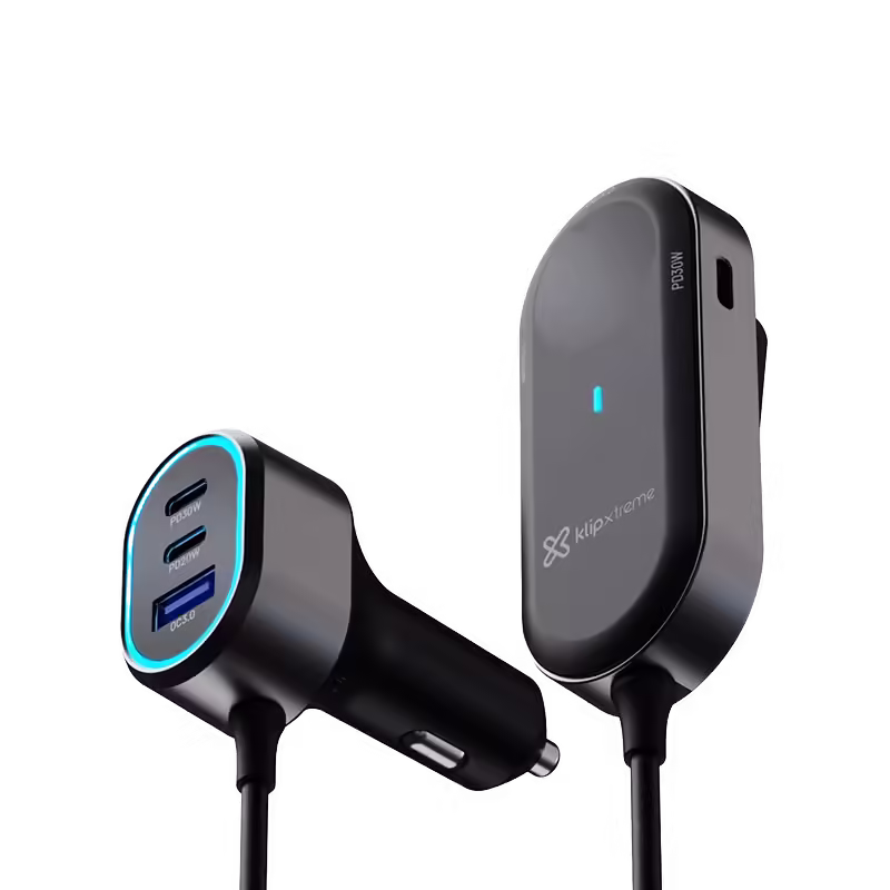 Cargador de Carro 100W Klip Xtreme KCC-100 USB-C PD + USB-A | Carga Ultra Rápida 1