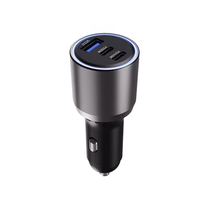 Cargador de Auto 140W Klip Xtreme KCC-140 USB-C PD + USB-A | 3 Puertos Carga Rápida para Laptop y Celular 1