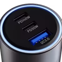 Cargador de Auto 140W Klip Xtreme KCC-140 USB-C PD + USB-A | 3 Puertos Carga Rápida para Laptop y Celular 6