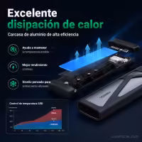 Case Externo UGREEN CM767 M.2 NVMe/SATA SSD USB-C 10Gbps 2