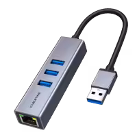 Hub USB 3.0 CABLETIME CB55G 3 Puertos + RJ45 Gigabit USB-A